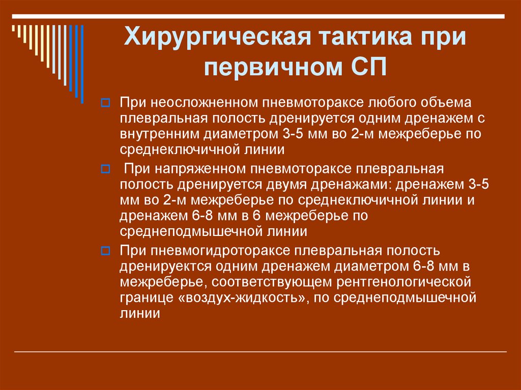 Спонтанный пневмоторакс. Хирургическая тактика при пневмотораксе. Тактика при напряженном пневмотораксе. Лечебная тактика при спонтанном пневмотораксе. Хирургическая тактика при спонтанном пневмотораксе.