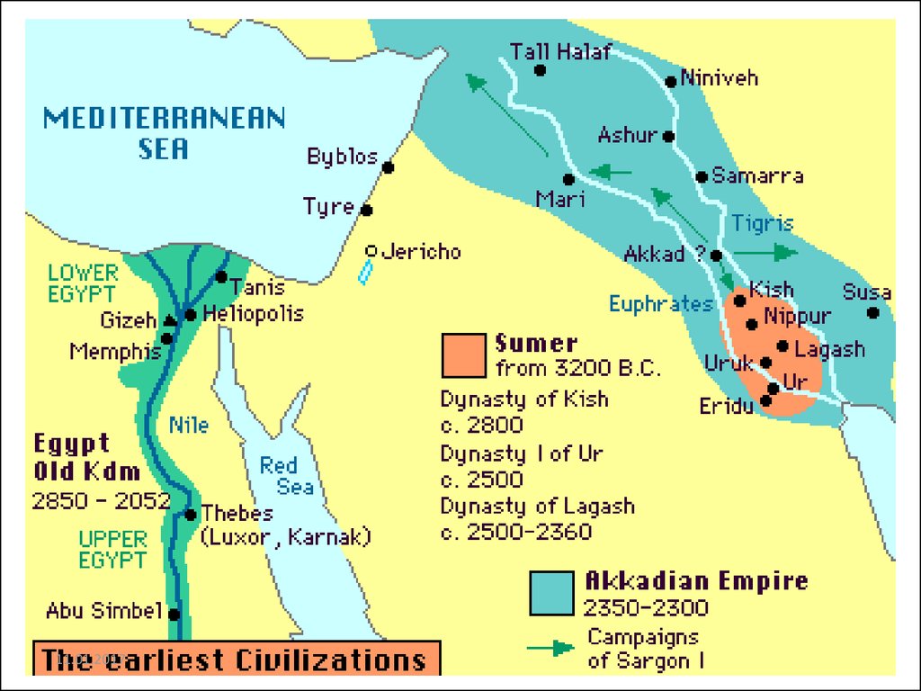 Древний шумер карта
