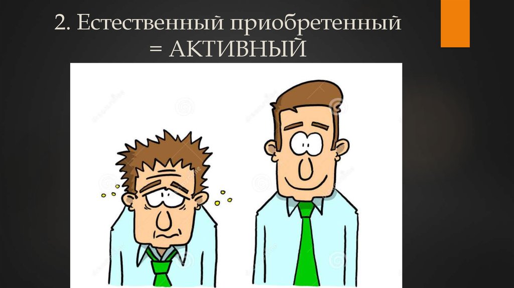2. Естественный приобретенный = АКТИВНЫЙ