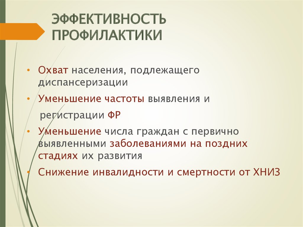 Эффективность профилактики