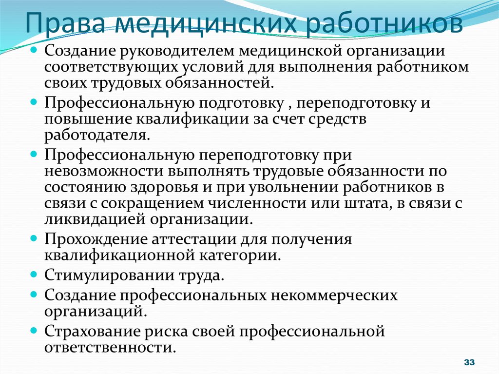 Трудовое право в медицинской деятельности