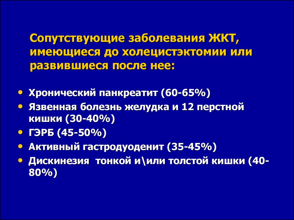 Состояние после холецистэктомии мкб