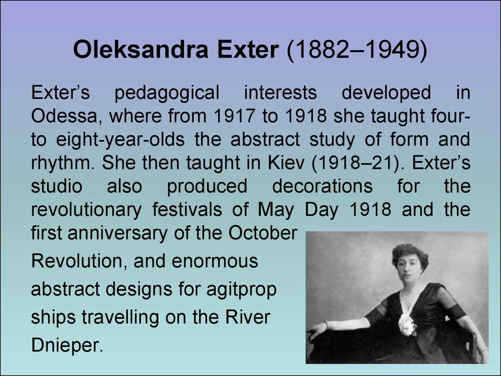Oleksandra Exter (1882–1949)