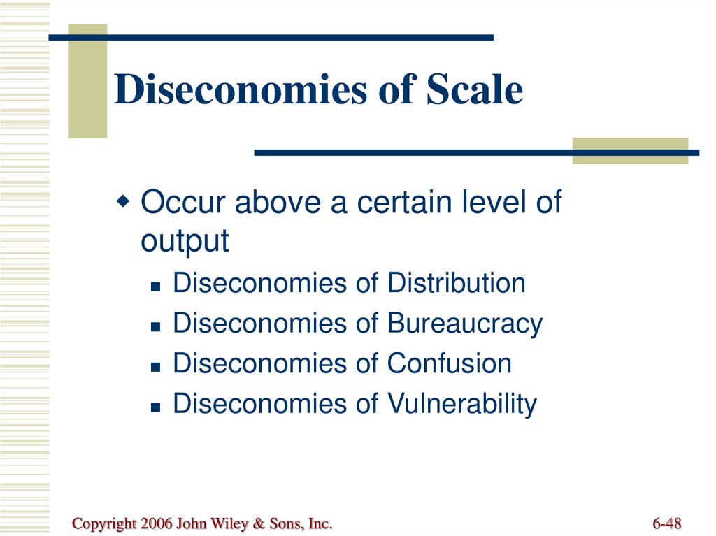 Diseconomies of Scale