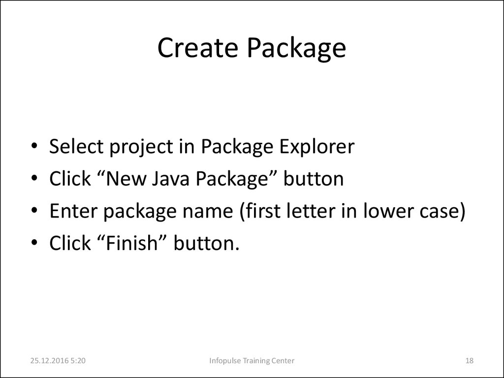 Create Package