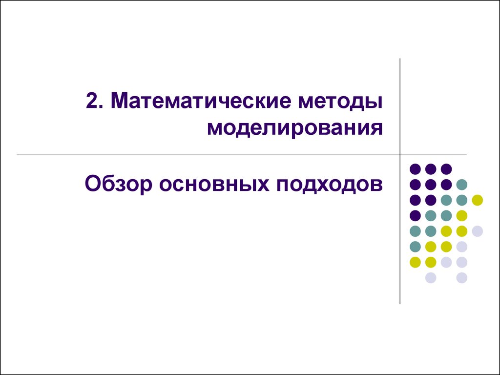 Метод моделирования презентация