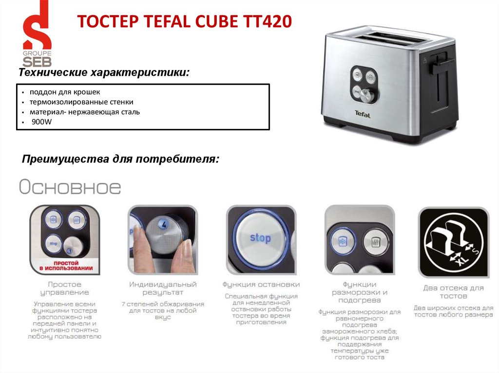 Tefal cube. Технические характеристики тостера. Функциональные свойства электротостера. Seb-5396 регулятор тостера. TT Cube.