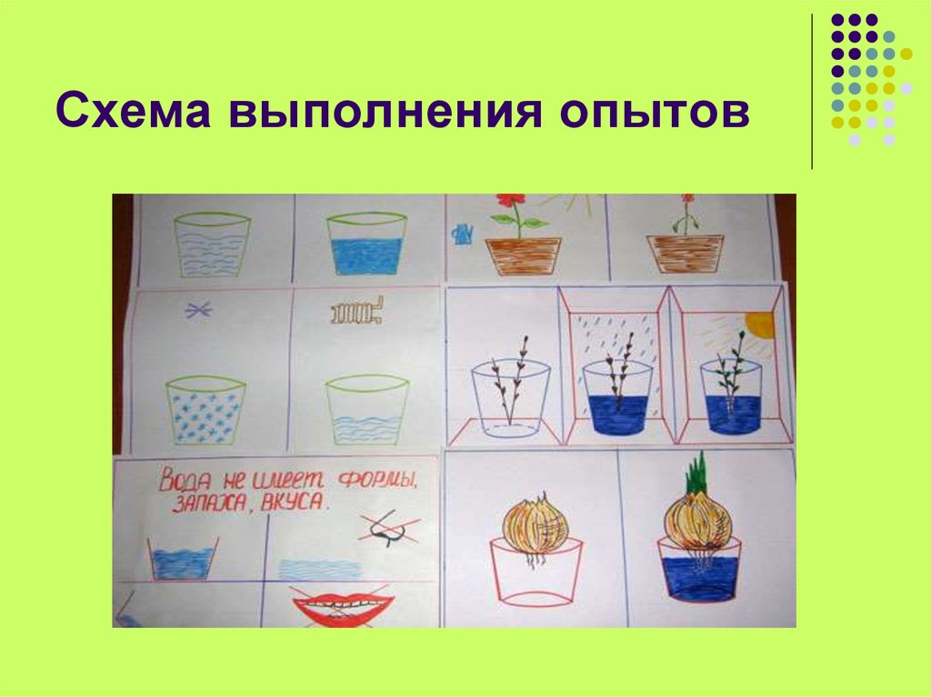 Карты схемы опытов и экспериментов в детском саду в картинках