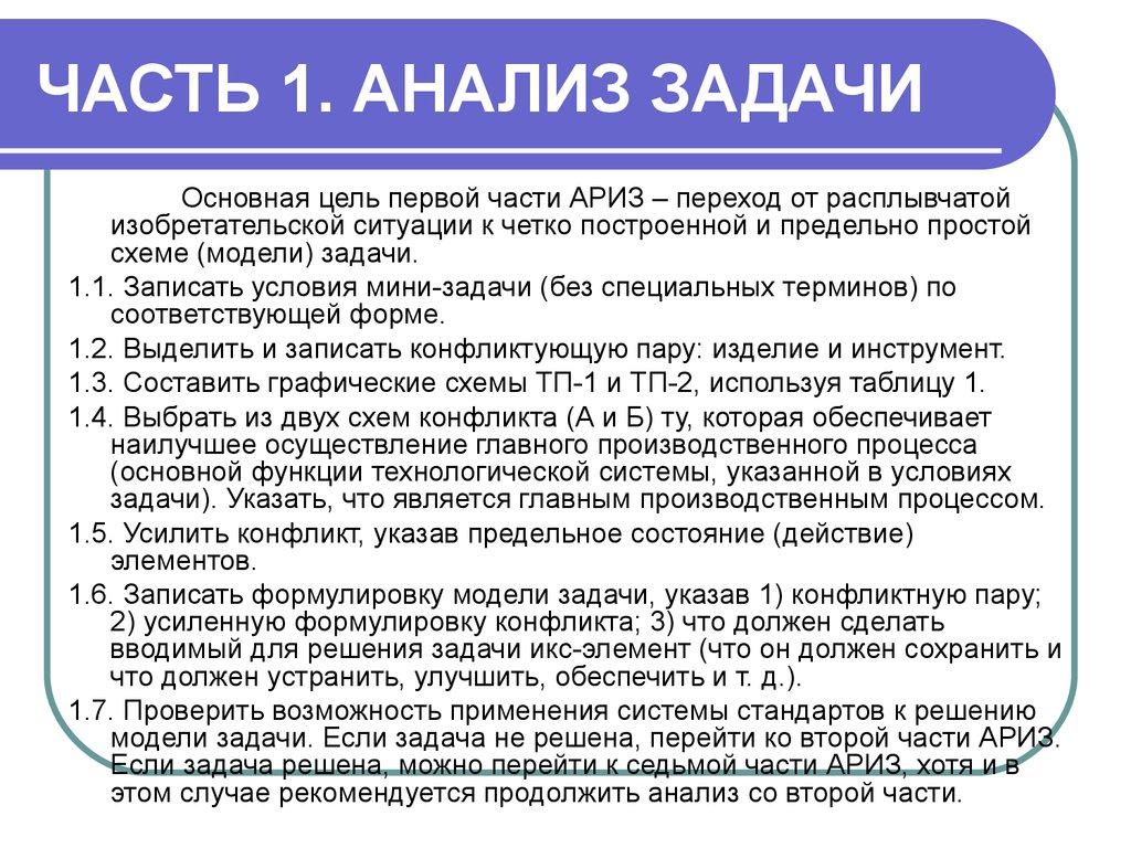 Анализ задачи. Ариз задачи. Ариз примеры. Разбор задач с использованием Ариз.. Что такое мини-задача в Ариз.