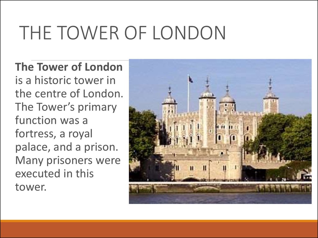 Tower of london презентация на английском языке