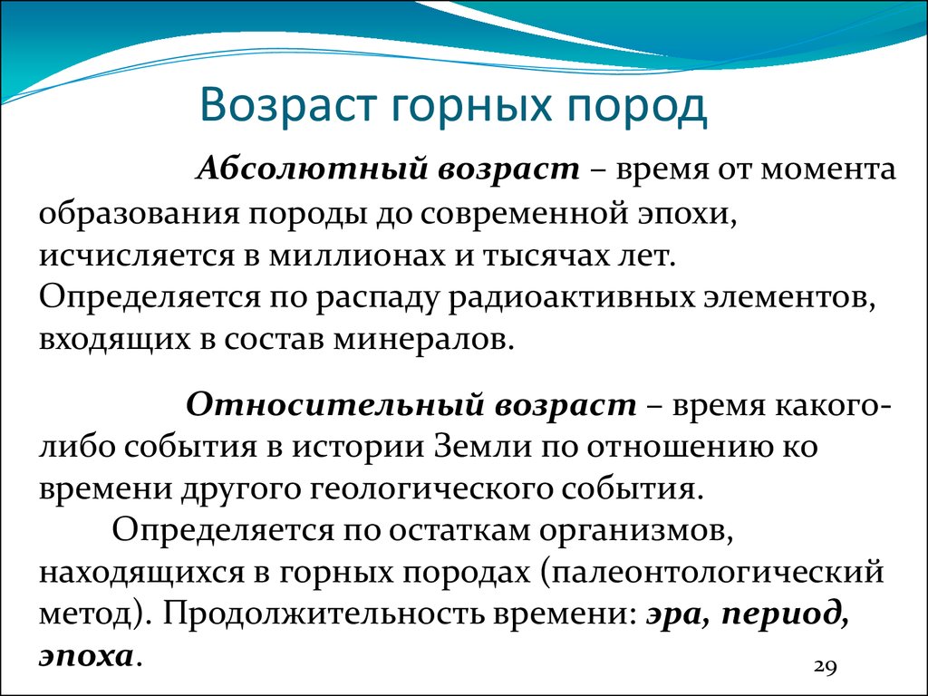 Возраст горных