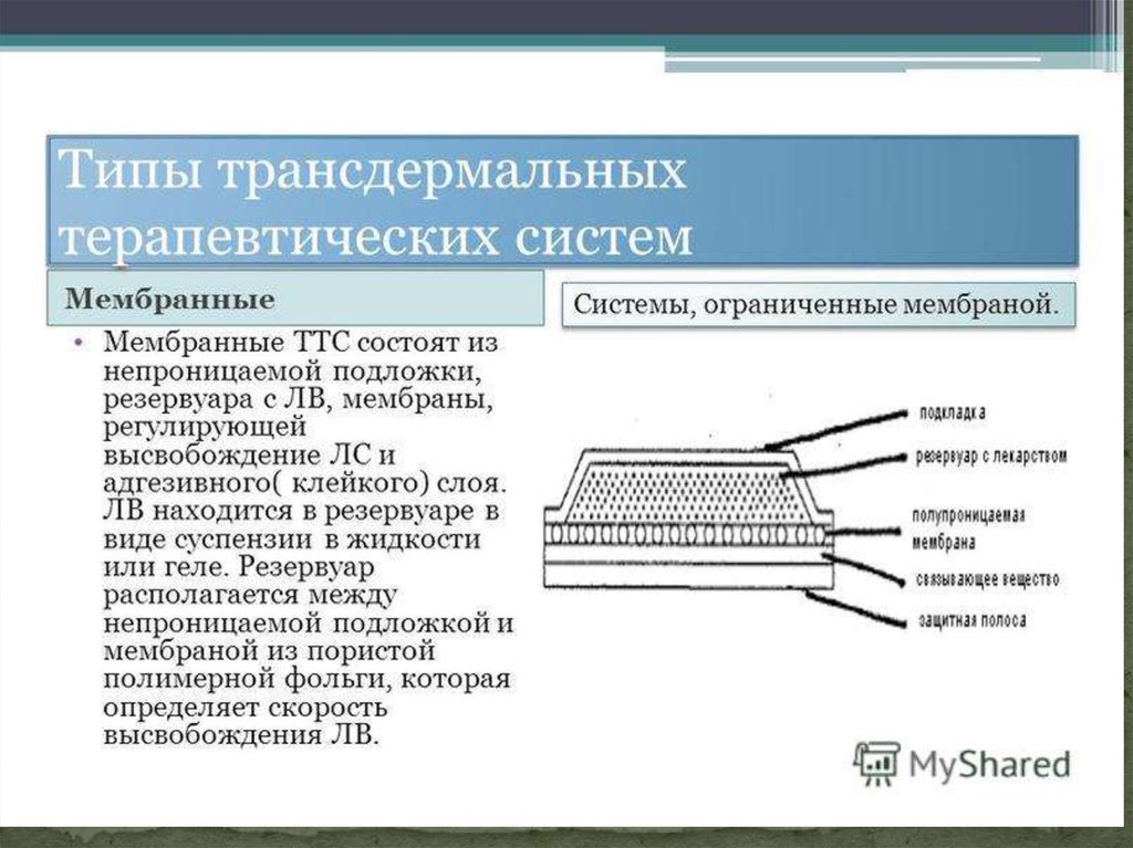 Трансдермальная терапевтическая система. Трансдермальные терапевтические системы (ТТС). Трансдермальная терапевтическая система схема. Резервуарные и матричные трансдермальные пластыри. Трансдермальная терапевтическая система ТТС это.