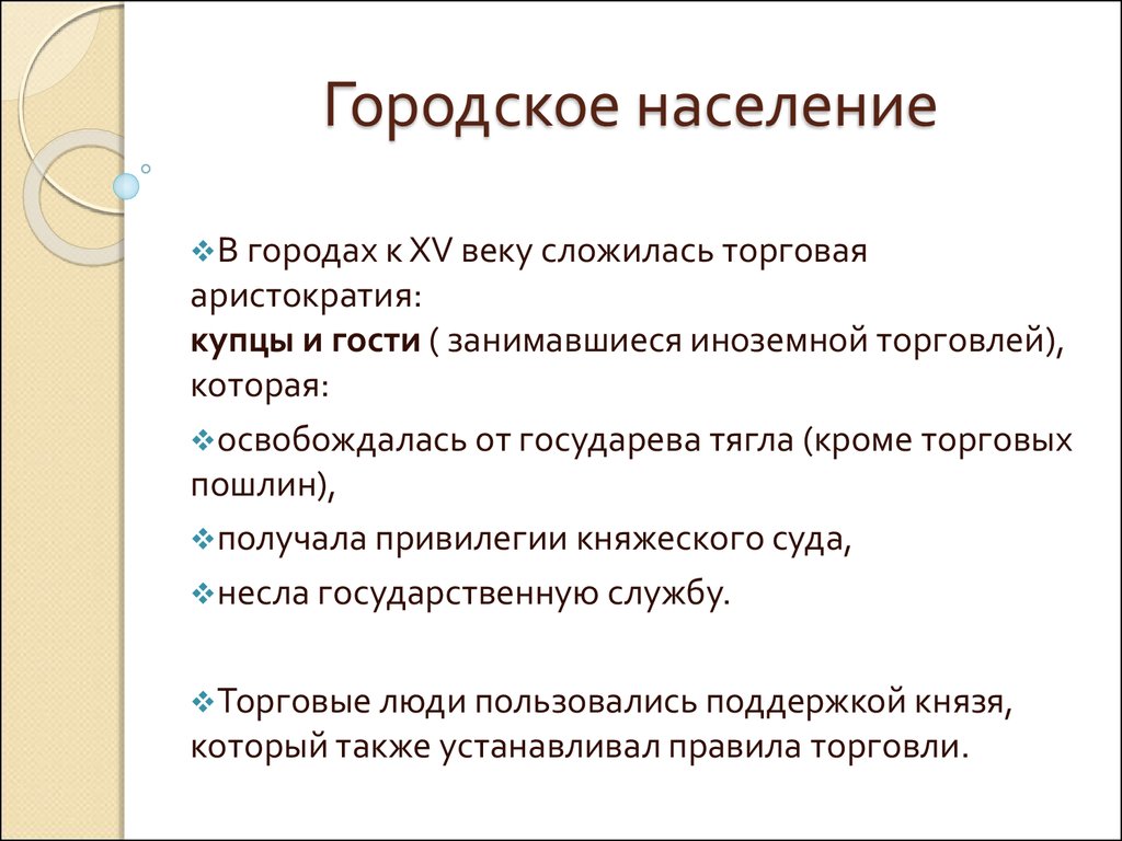 Обязанности городского гражданина