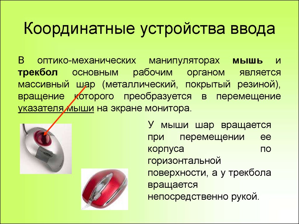 Устройствами ввода информации являются. Координатные устройства ввода. Механические устройства ввода. Устройства ввода информации трекбол. Указательные (координатные) устройства ввода.