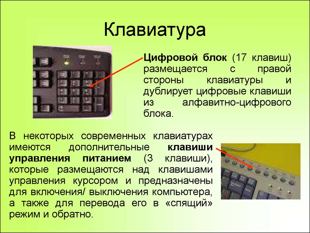 Включи дополнительный. Цифровые клавиши. Клавиши управления питанием. Клавиши дополнительной клавиатуры. Алфавитно цифровой блок.