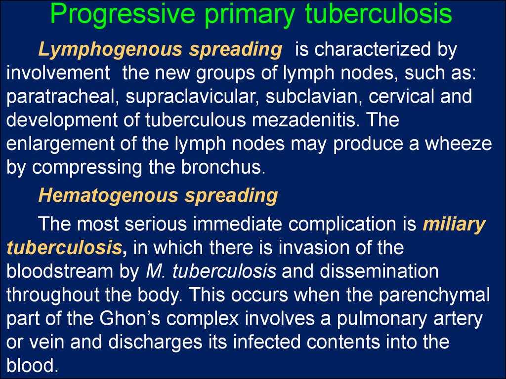 Progressive primary tuberculosis