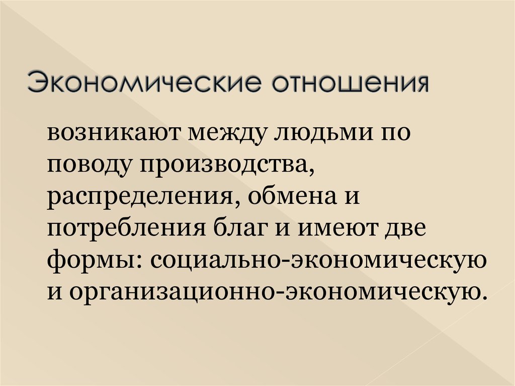 Современные социально экономические отношения