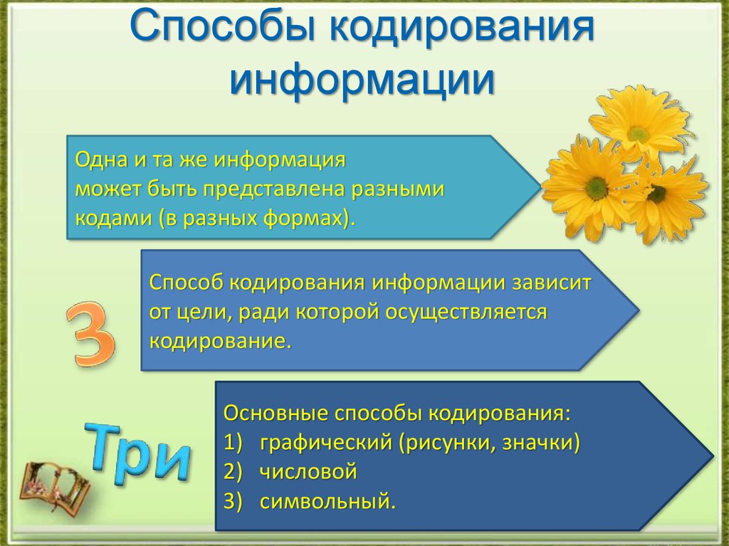 Способы кодирования информации презентация