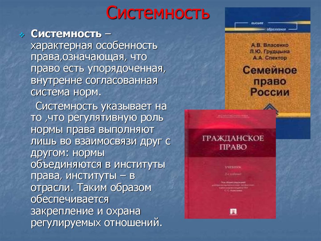 Что обозначает правые. Системность норм права. Системность это в праве.