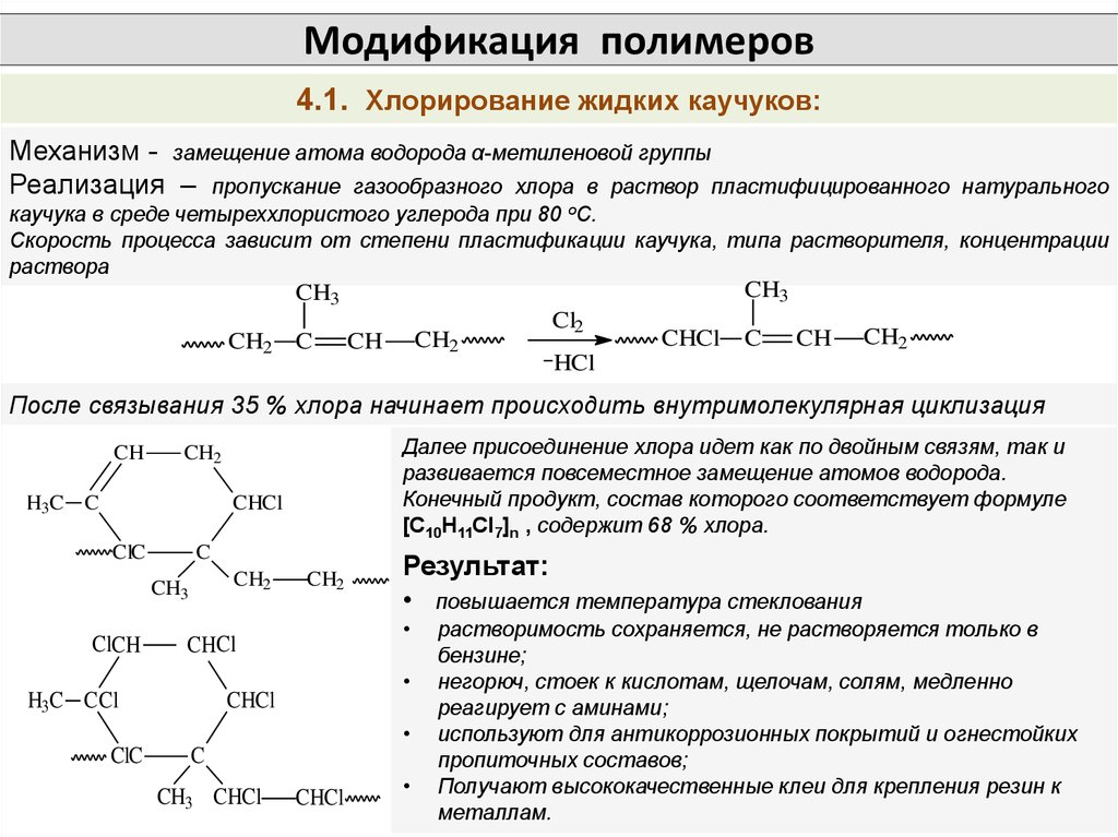 Реакция хлорирования