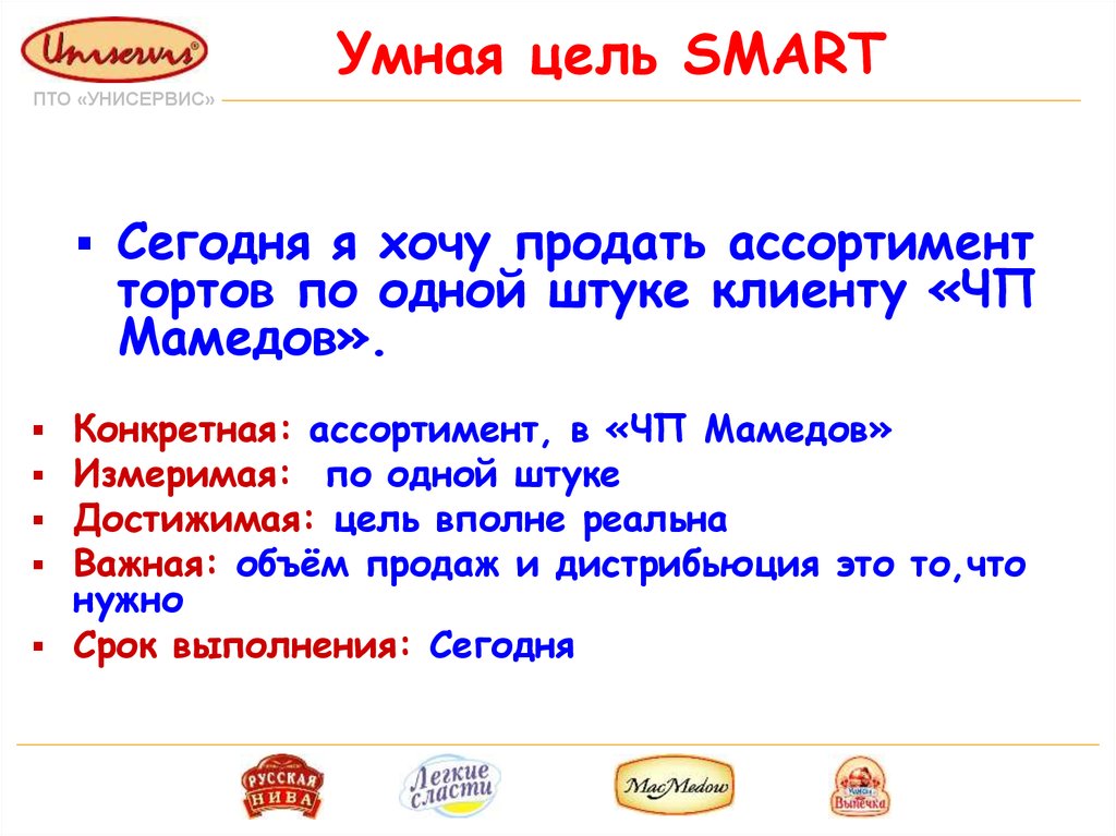 Презентация smart цели