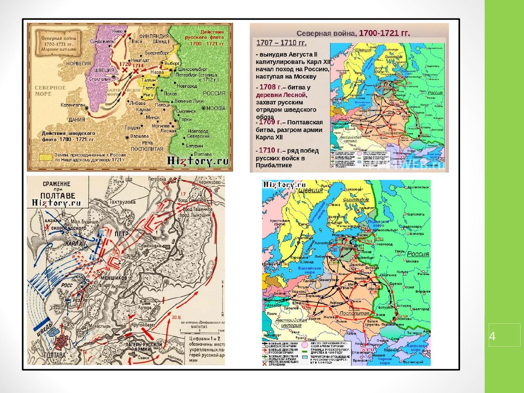 Северная война итоги карта