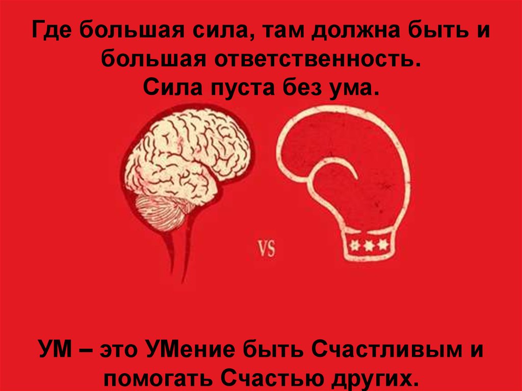 Сила и ответственность. Сила ума. Ум. Сила это большая ответственность. Чем больше сила тем больше и ответственность.