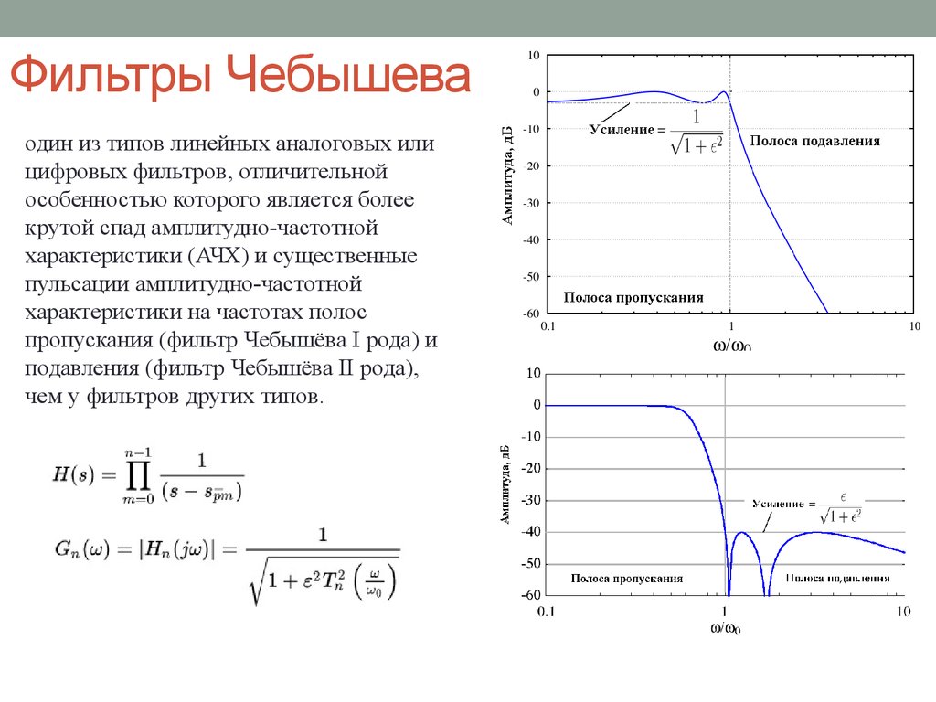 2 фильтрация. Полосовой фильтр Чебышева. Фильтр Чебышева 2 рода. АЧХ фильтра Чебышева 2 рода. АЧХ фильтра Чебышева 1 рода.