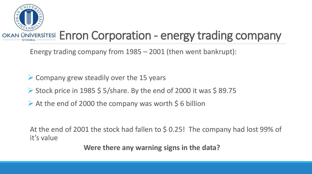 Enron Corporation - energy trading company