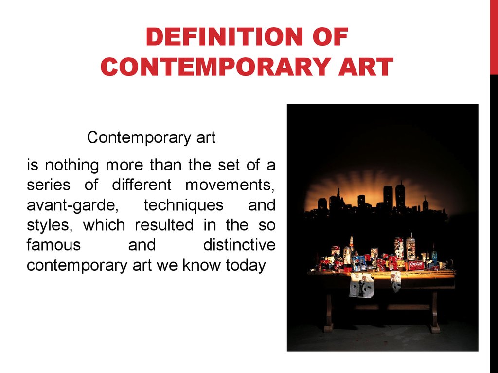 contemporary art presentation