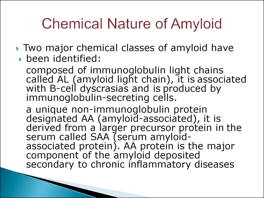 Chemical Nature of Amyloid