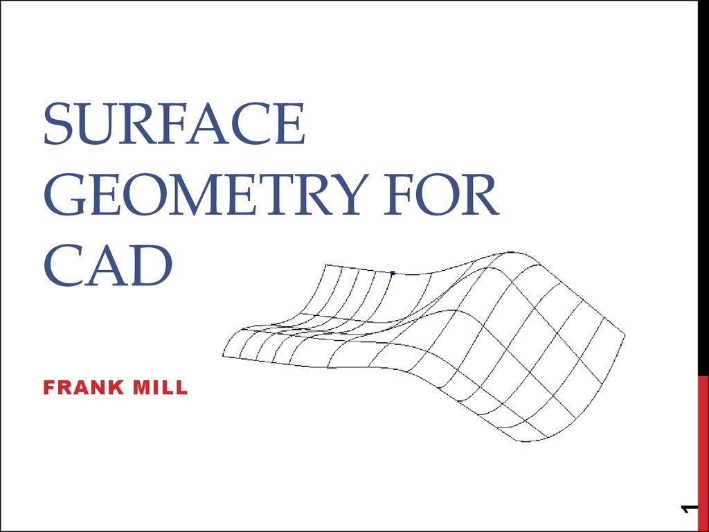 Surface Geometry for CAD