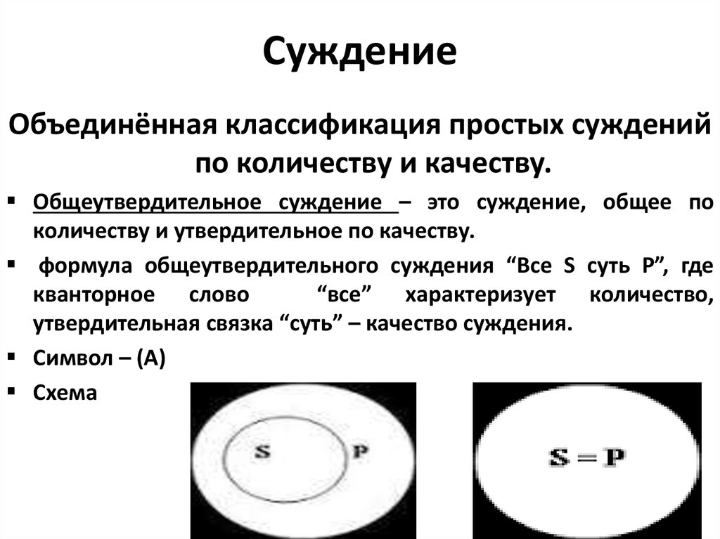 Укажите общее суждение