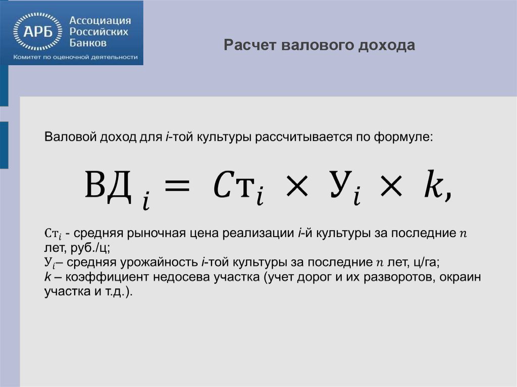 Валовый доход за год