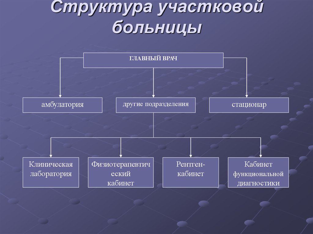 Что означает структура. Структура отделения больницы. Организационная схема больницы. Струкиураучастковой больницы. Структура участковой больницы.