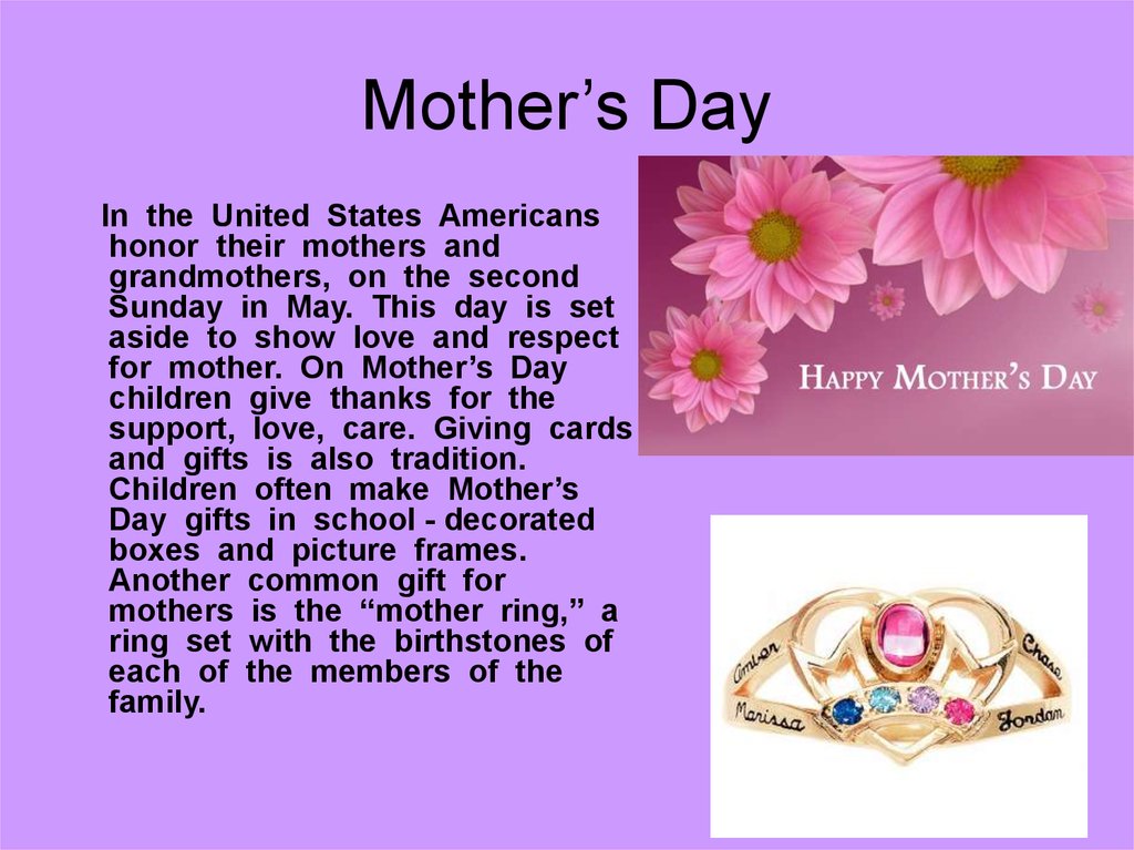 Mothers day united states. Mothers Day презентация. День матери в Англии презентация. Стих про маму на английском языке.