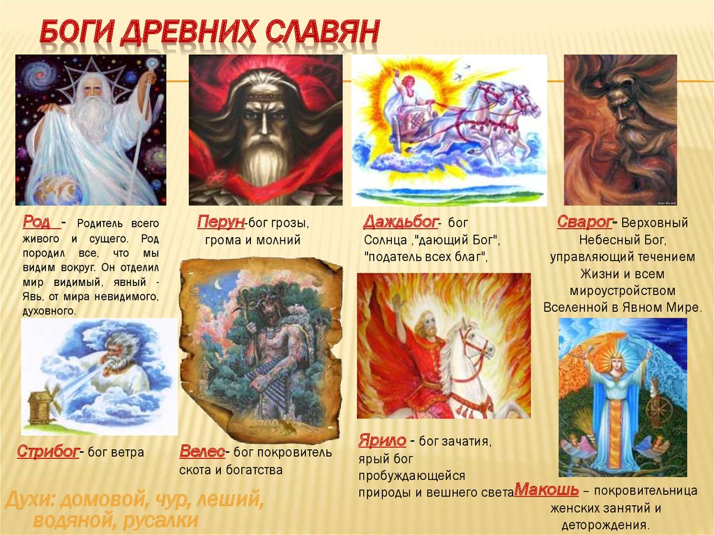 БОГИ ДРЕВНИХ СЛАВЯН