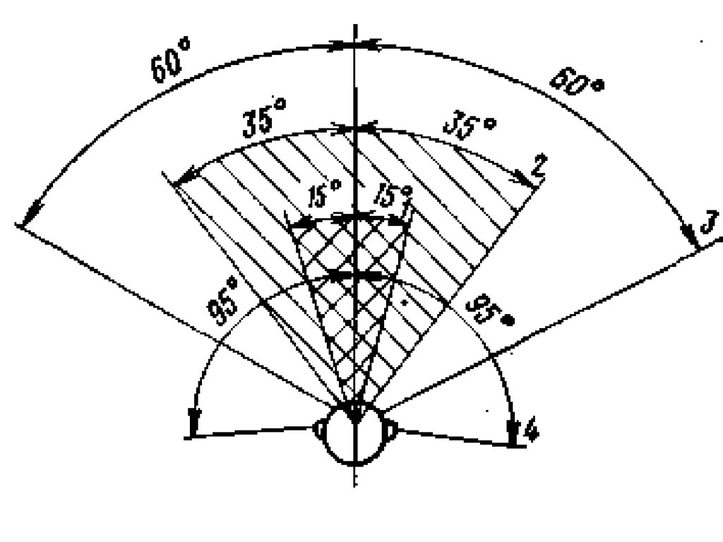 Поле зрения 3. Угол зрения человека. Угол зрения человека в градусах. Угол зрения эргономика. Вертикальный угол зрения человека.