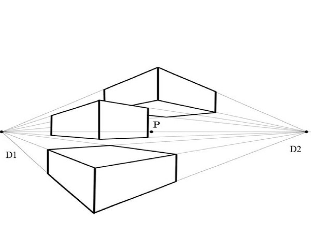 Рисунок в две точки. Линейная перспектива с 2 точками схода. Линеарная перспектива с двумя точками схода. Линейная перспектива Куба с двумя точками схода. Угловая перспектива с 2 точками схода.