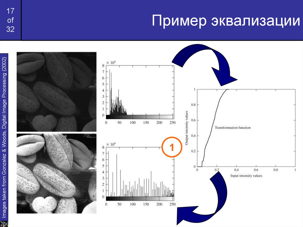 Обработка изображений эквализация гистограммы