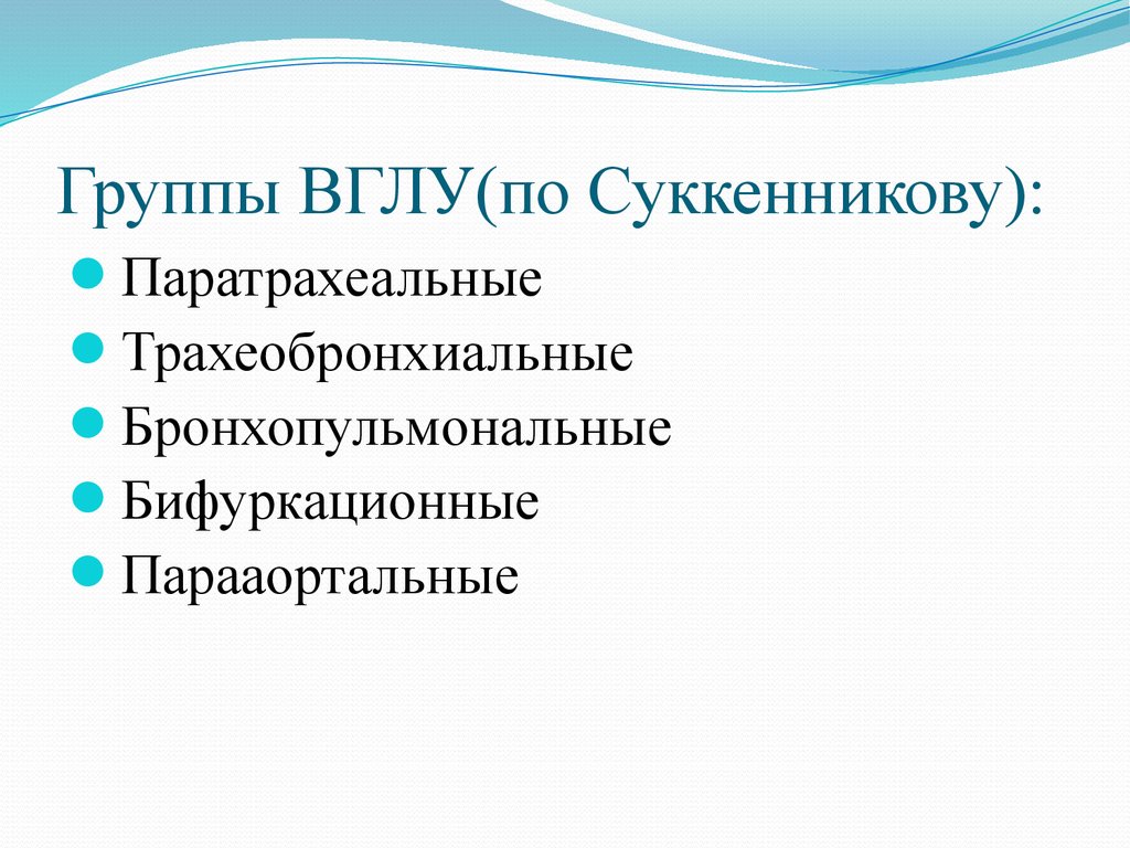 Внутригрудные лимфатические узлы. Группы внутригрудных лимфатических узлов. Лимфаденотерапия ВГЛУ.