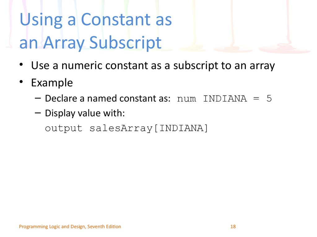 Using a Constant as an Array Subscript
