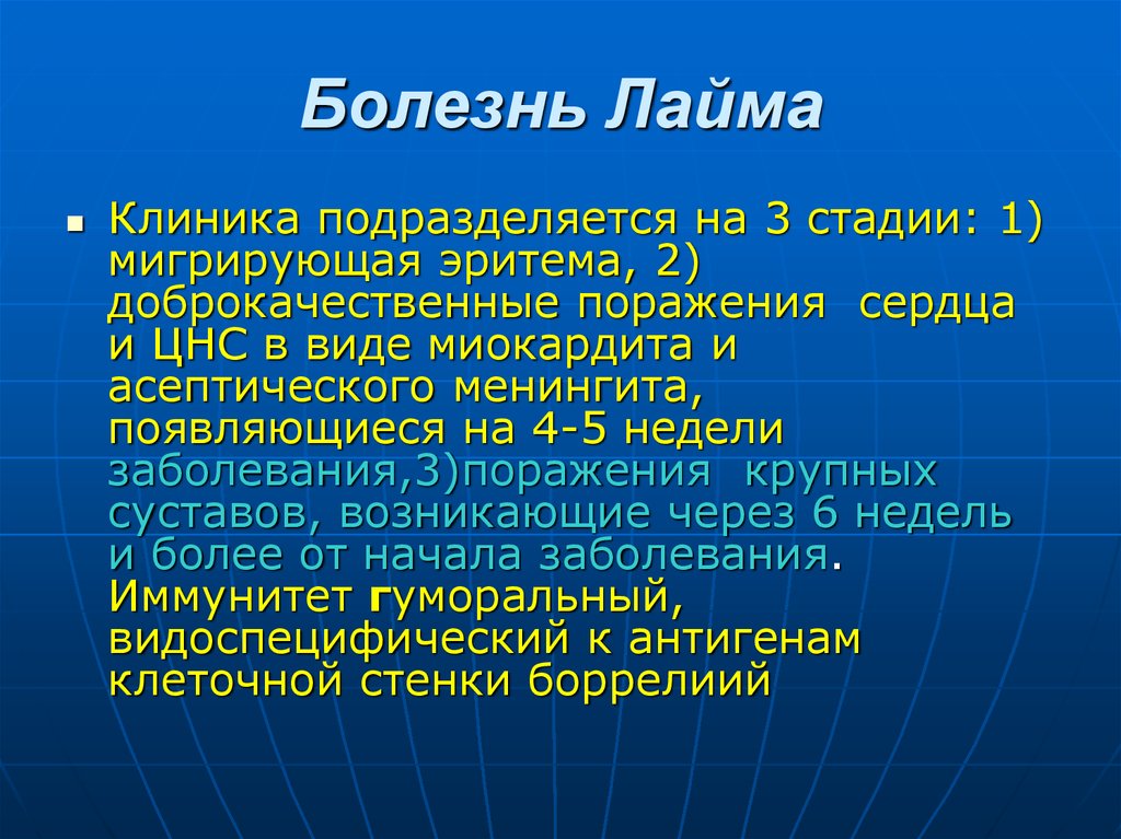 Клиническая картина болезни лайма