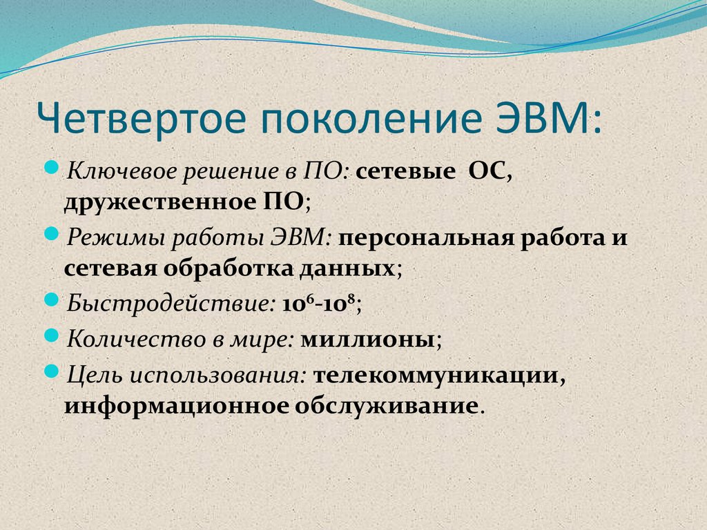 Четвертое поколение эвм картинки для презентации