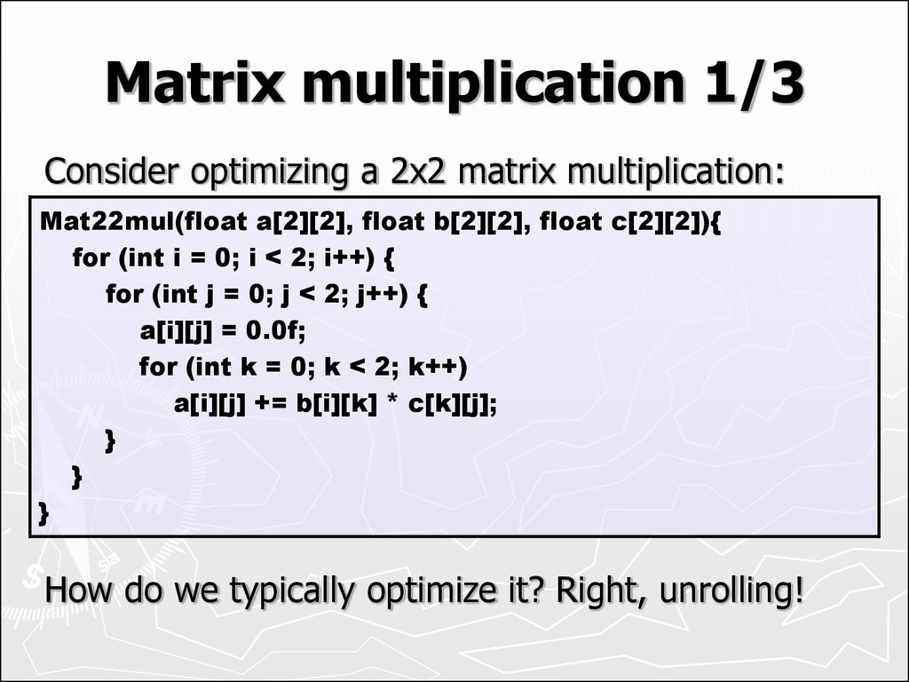Matrix multiplication 1/3