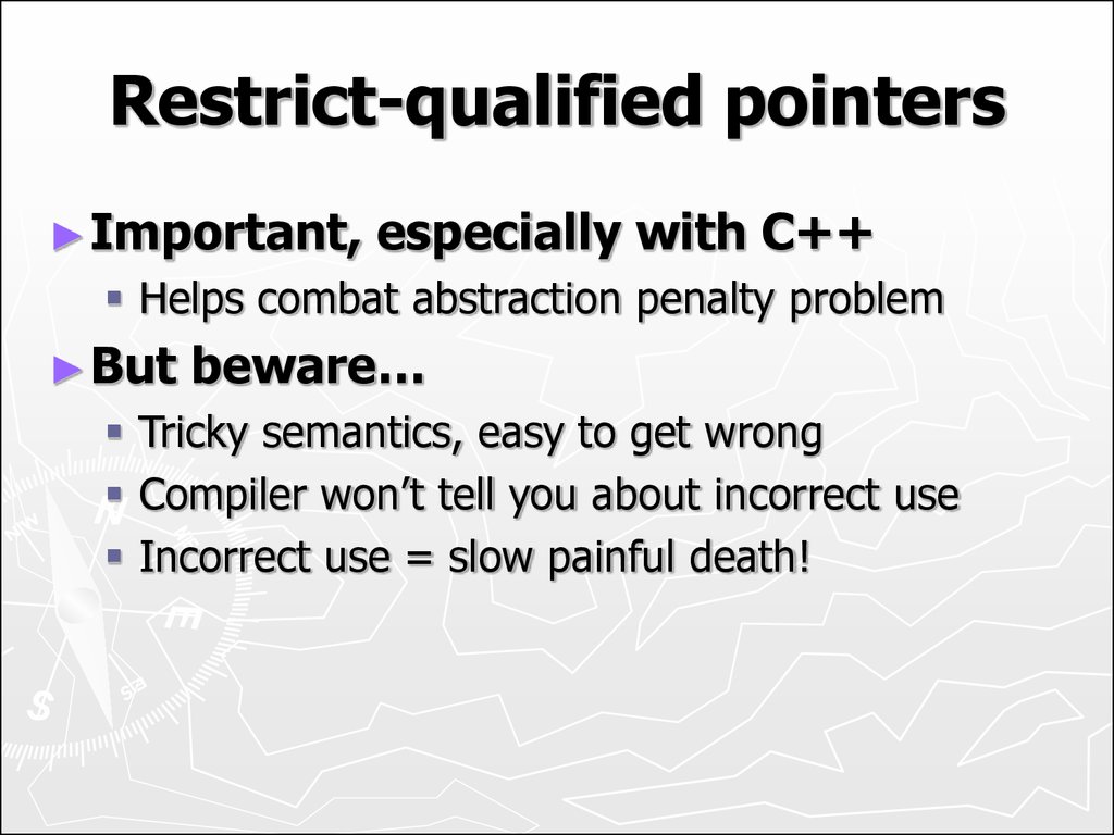 Restrict-qualified pointers