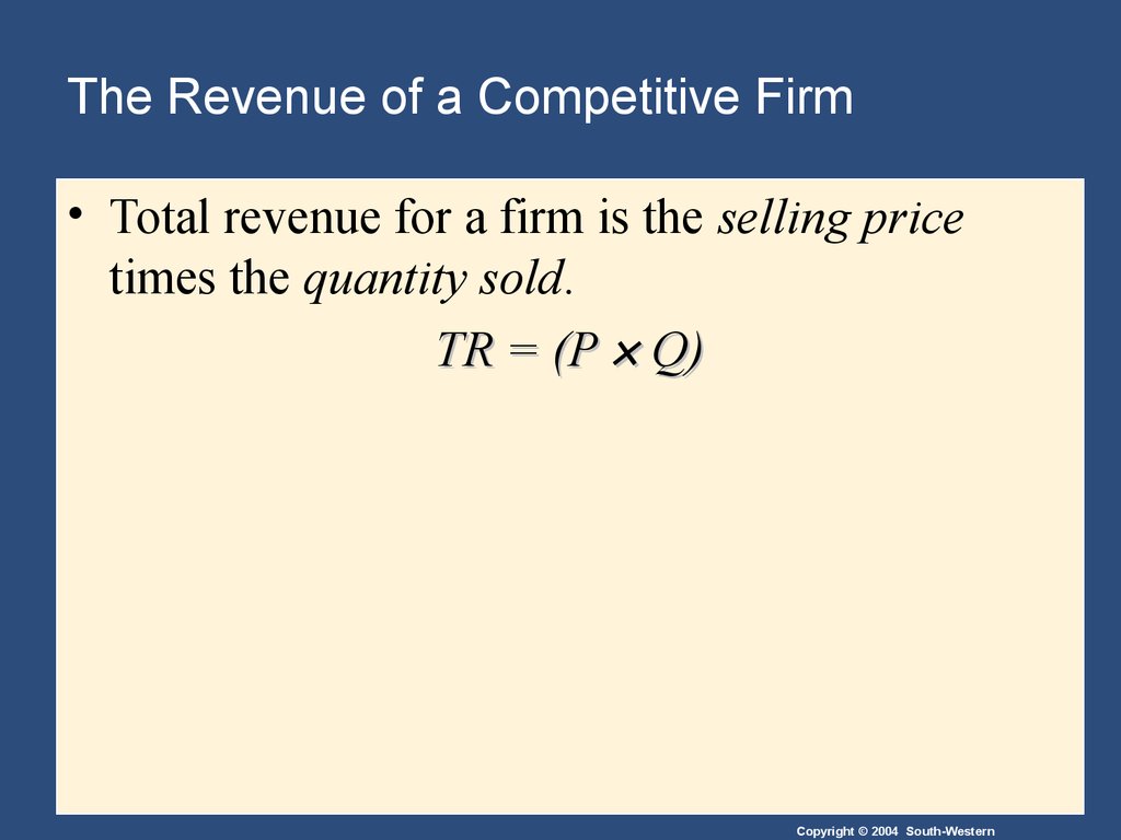 The Revenue of a Competitive Firm