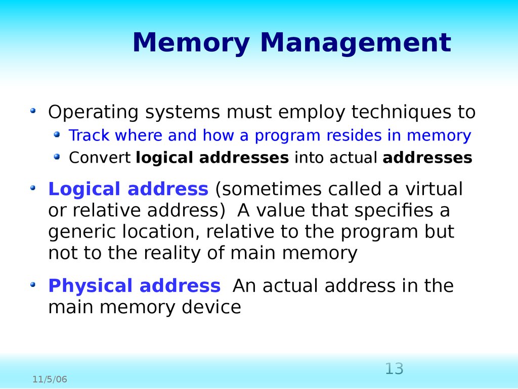 Operating systems. (Chapter 10) - Ð¿Ñ€ÐµÐ·ÐµÐ½Ñ‚Ð°Ñ†Ð¸Ñ  Ð¾Ð½Ð»Ð°Ð¹Ð½