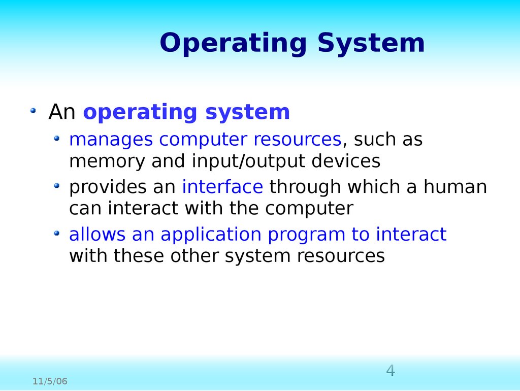 Operating os