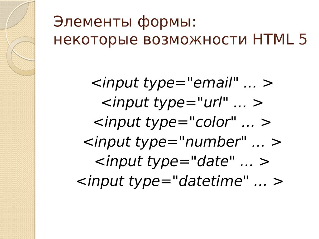 Формы html презентация